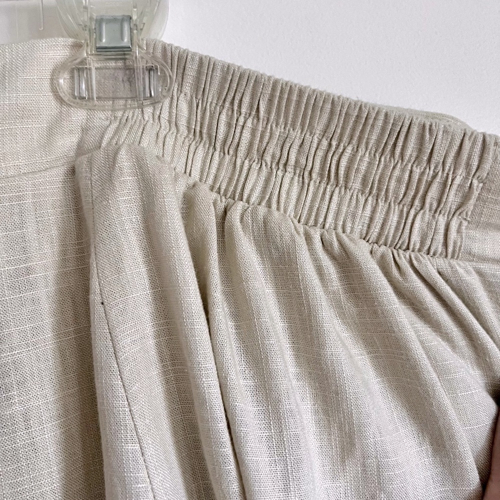 TORRID Size 4X Linen Blend MIdi Cream Button-Front Skirt - Picture 11 of 14